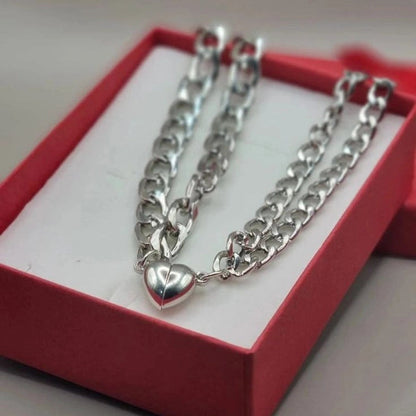 Heart Shaped Magnetic Couple Bracelet