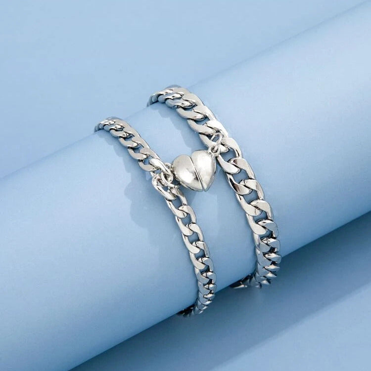 Heart Shaped Magnetic Couple Bracelet