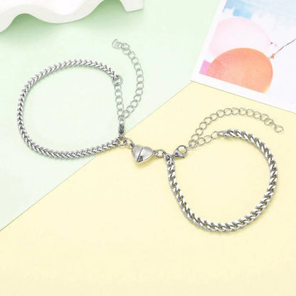 Heart Shaped Magnetic Couple Bracelet